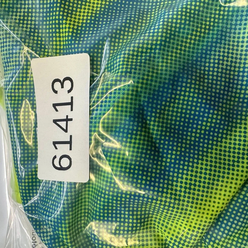 Nike Athletic Shorts Womens XS Green Yellow Abstract Dri-Fit Running Mesh Liner